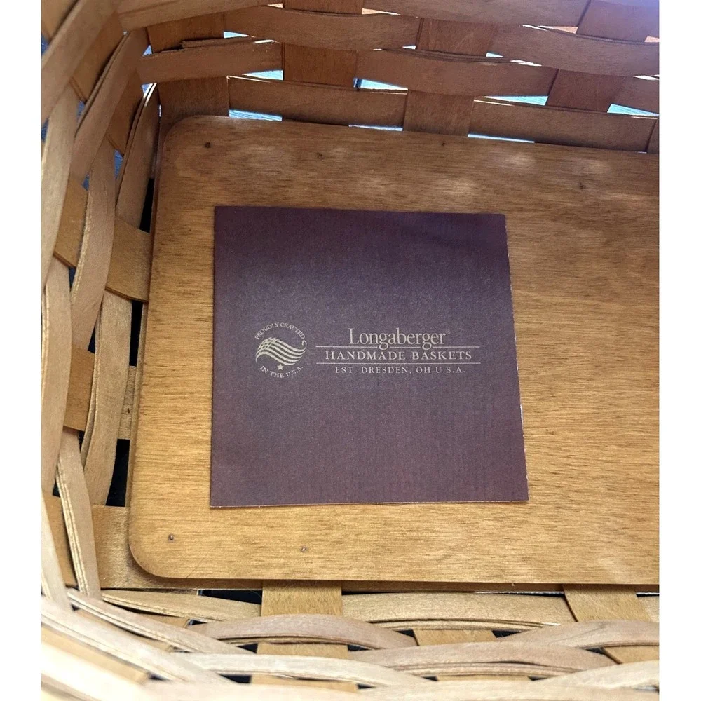 2007 Longaberger Team Spirit Lunch Box Basket Navy Blue Yellow w/Liner - Signed
